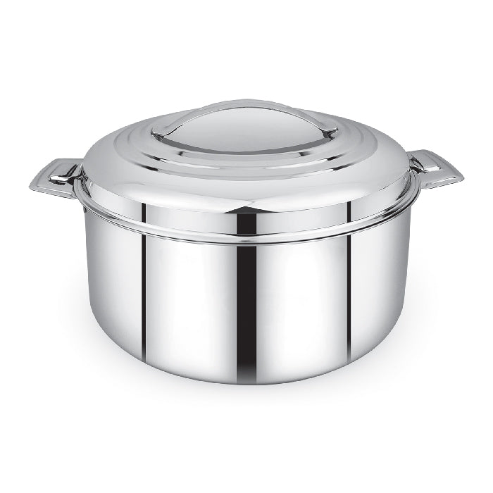 Praylady Regular Hot Pot 5000 ML, Stainless Steel Insulated, Hot Pot, Roti Container, Casserole, 100% Stainless Steel, Heat Durability, Lightweight, Unique Locking System