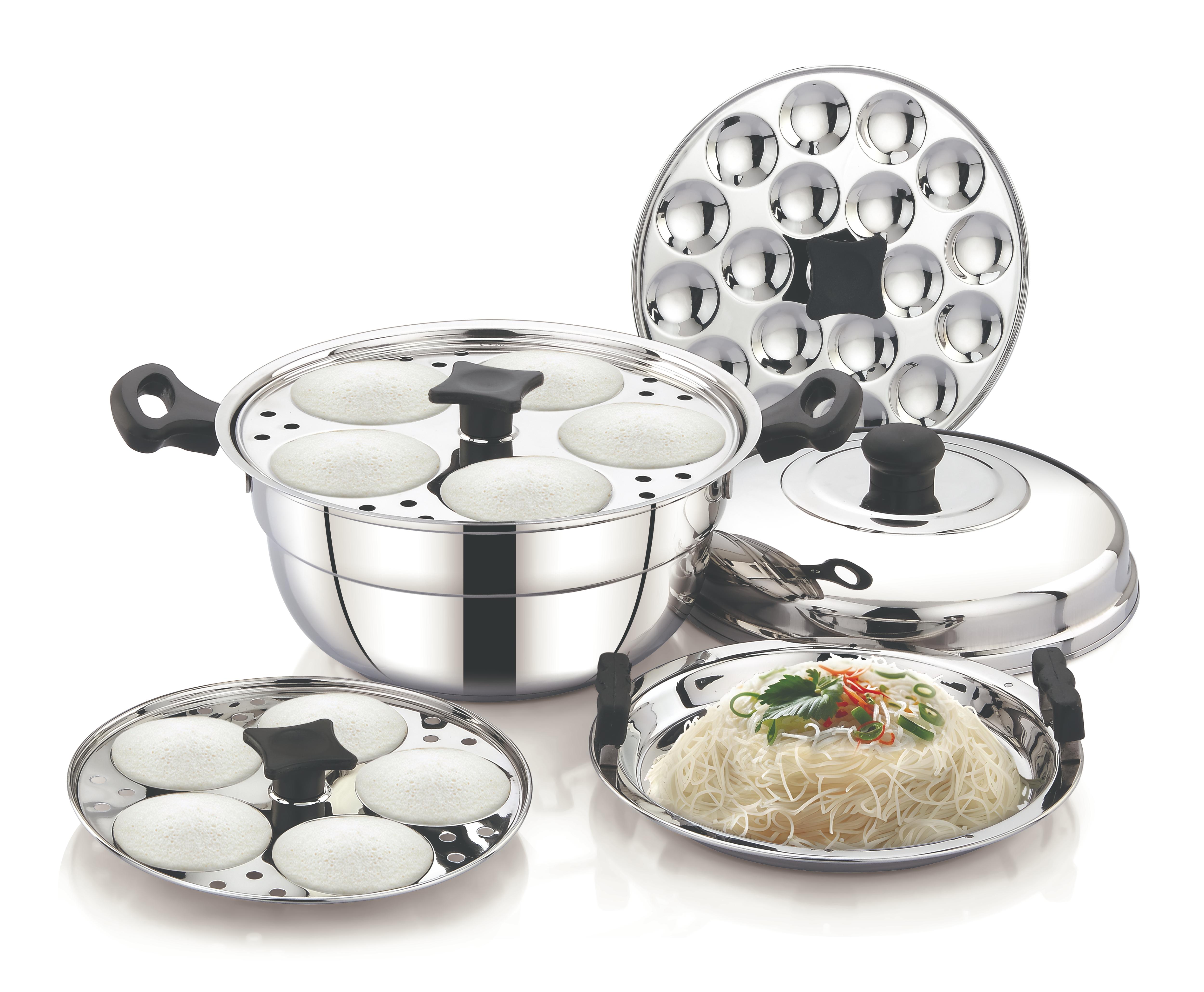 3-ply Stainless Steel Idli Pots