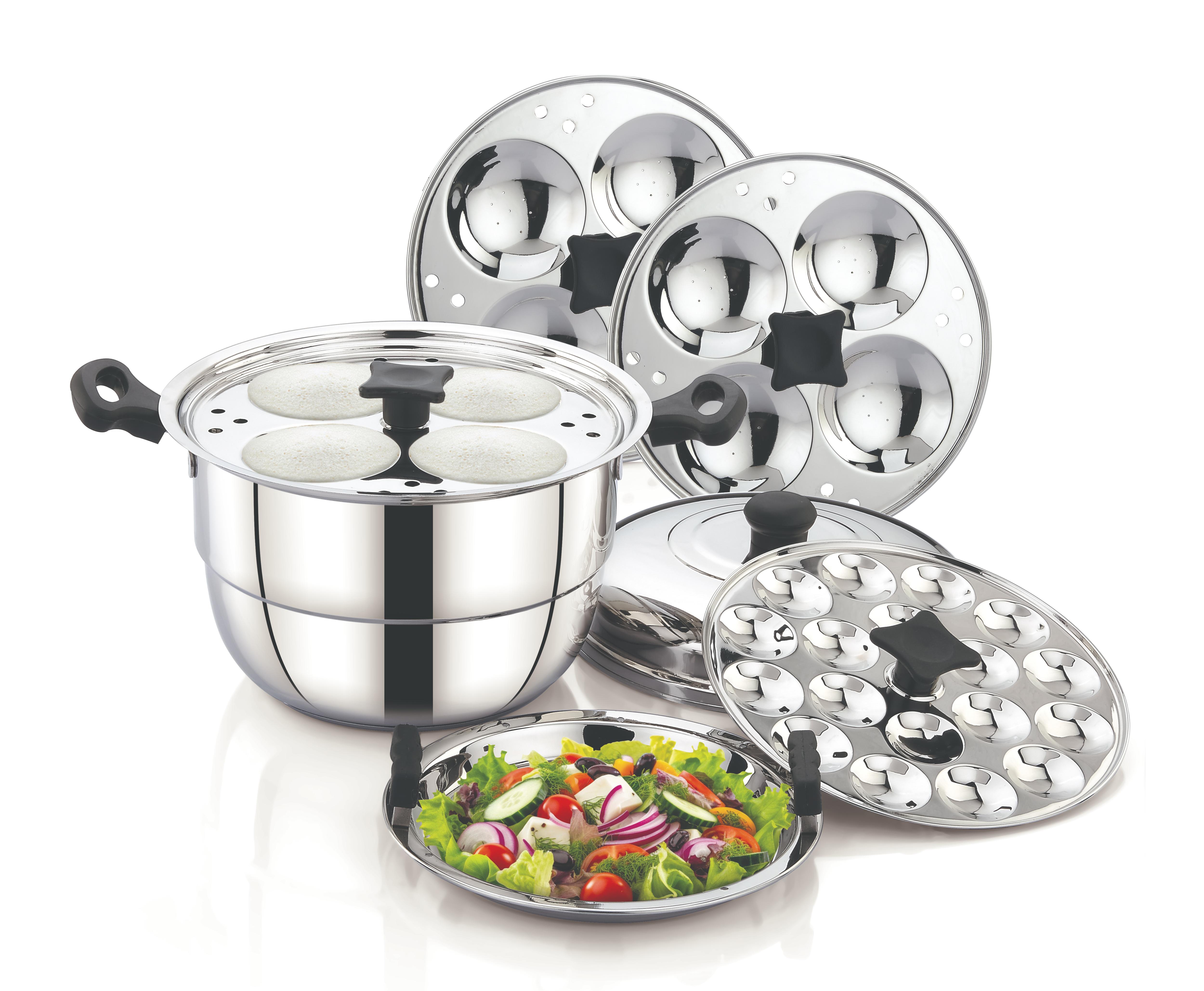 3-ply Stainless Steel Idli Pots