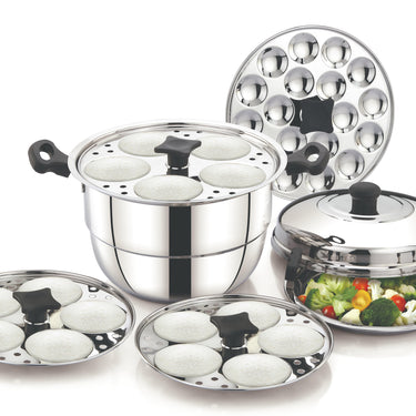 3-ply Stainless Steel Idli Pots