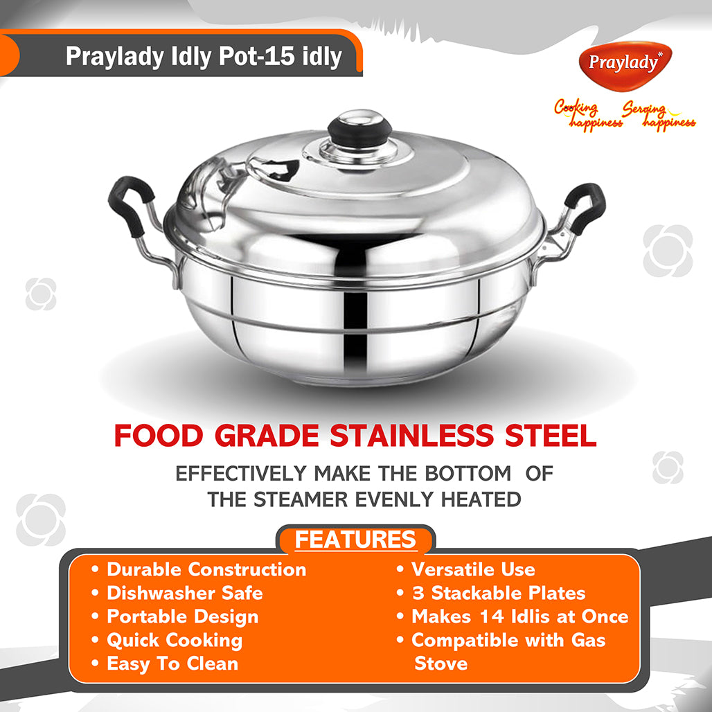 Idli Pots made of high quality Stainless Steel