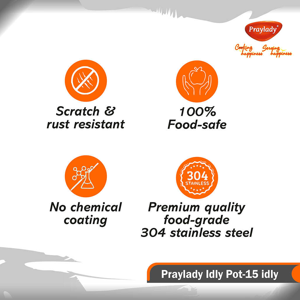 Tri-Steel Premium Stainless Steel Idli Maker