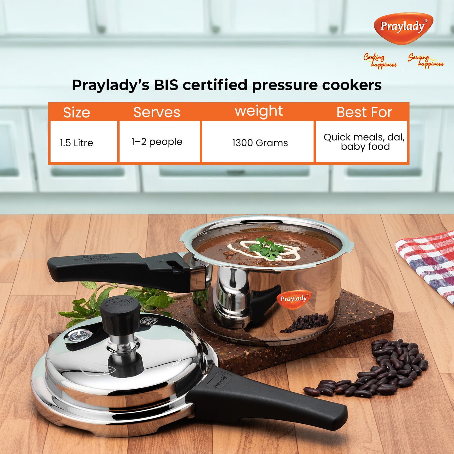 3ply Base Regular Stainless Steel Pressure Cooker