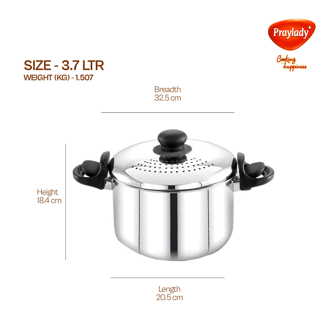Pray Lady Rice Strainer Pot - Multipurpose for Pasta, rice & Noodles