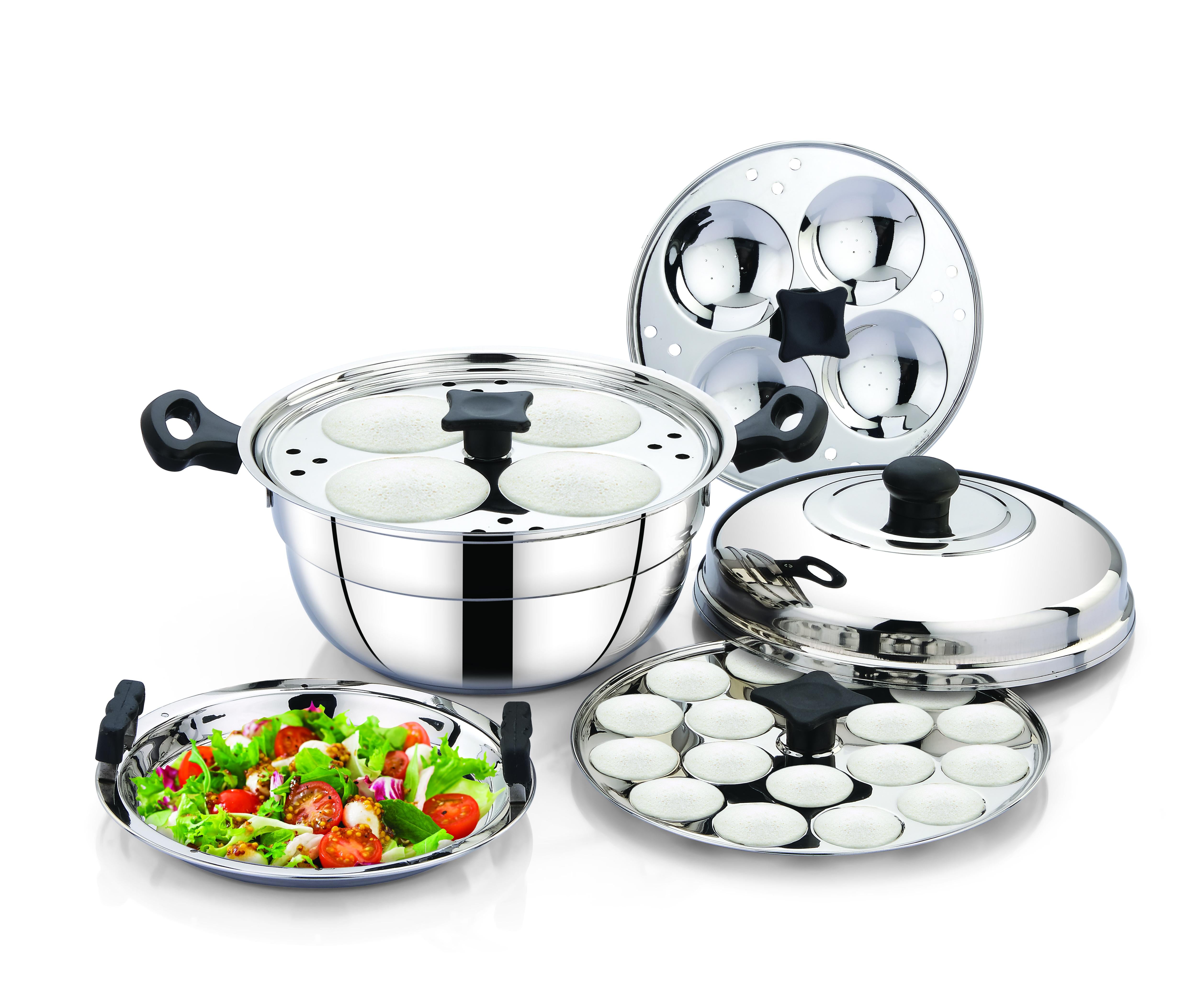 3-ply Stainless Steel Idli Pots