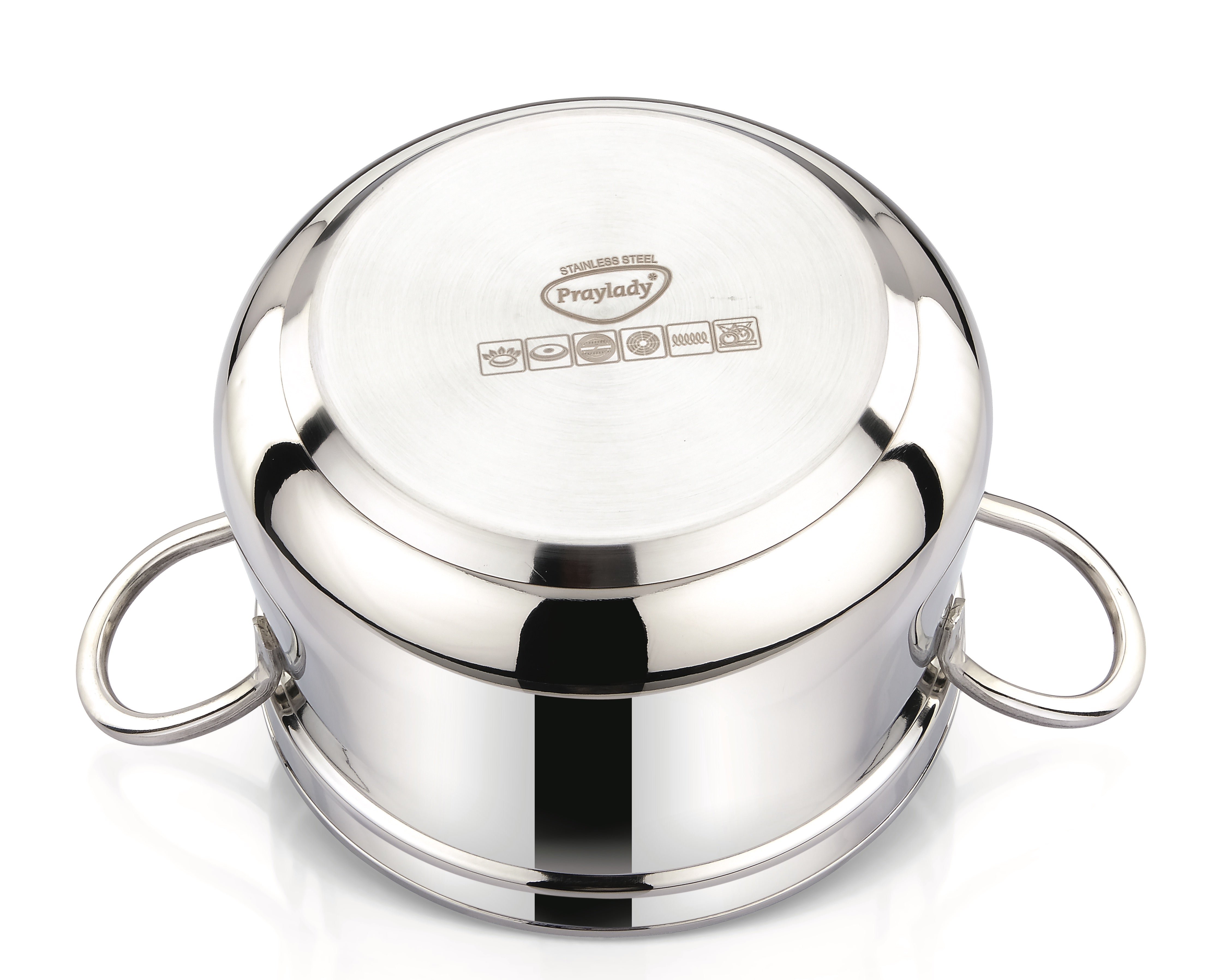 One Pot Wonder  2-in-1 Belly Shape Biryani Pot, Steamer (304 Grade Stainless Steel, 5.5 Litres)