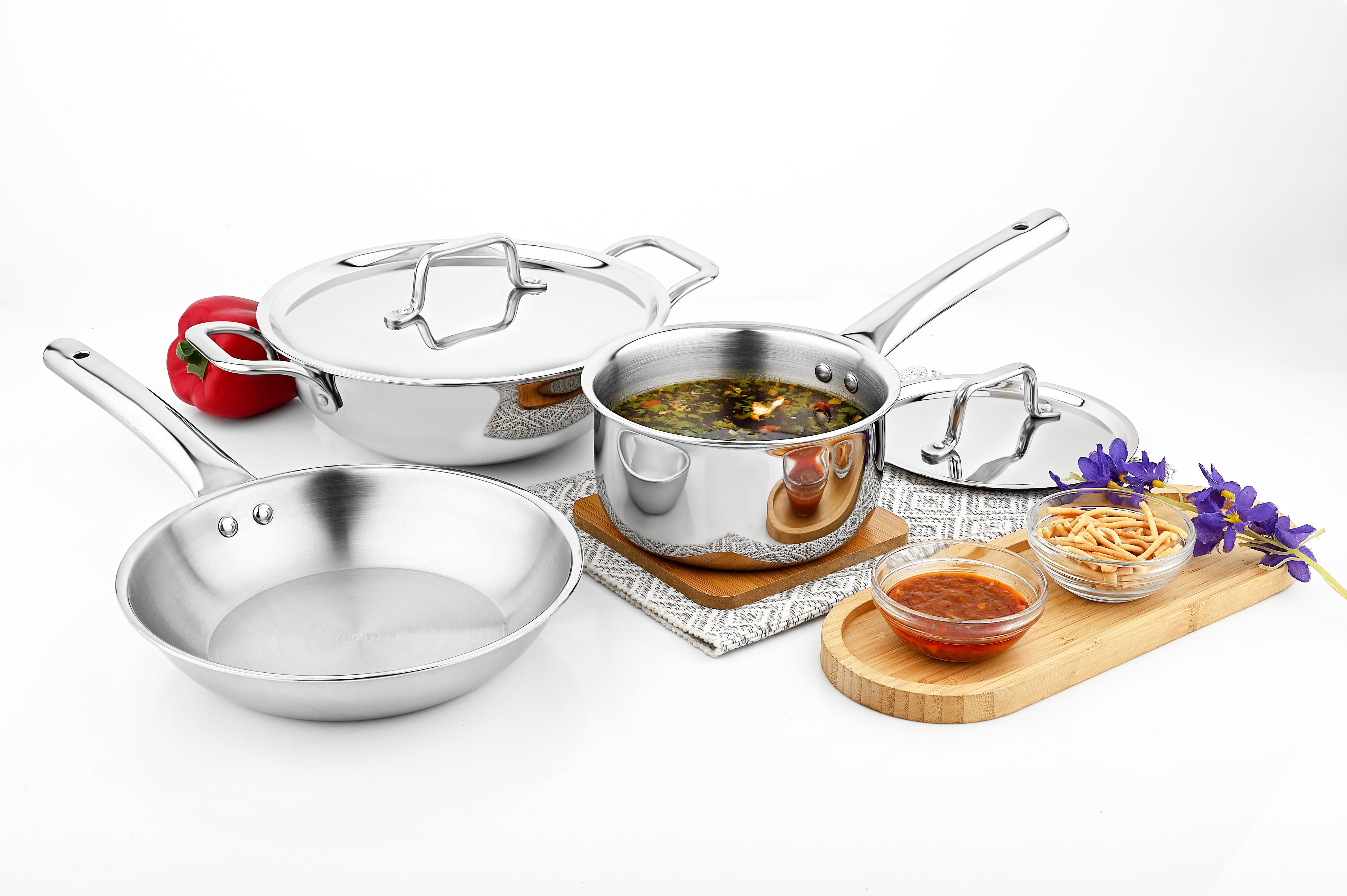 TRIPLUS 5-Piece Triply Cookware Set