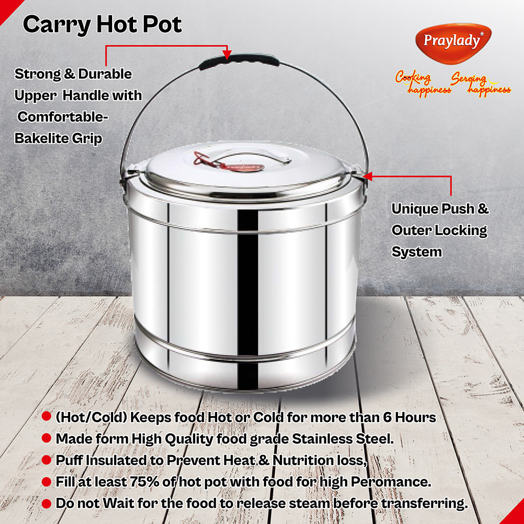 SS Insulated Carry Hotpot/Picnic Pot