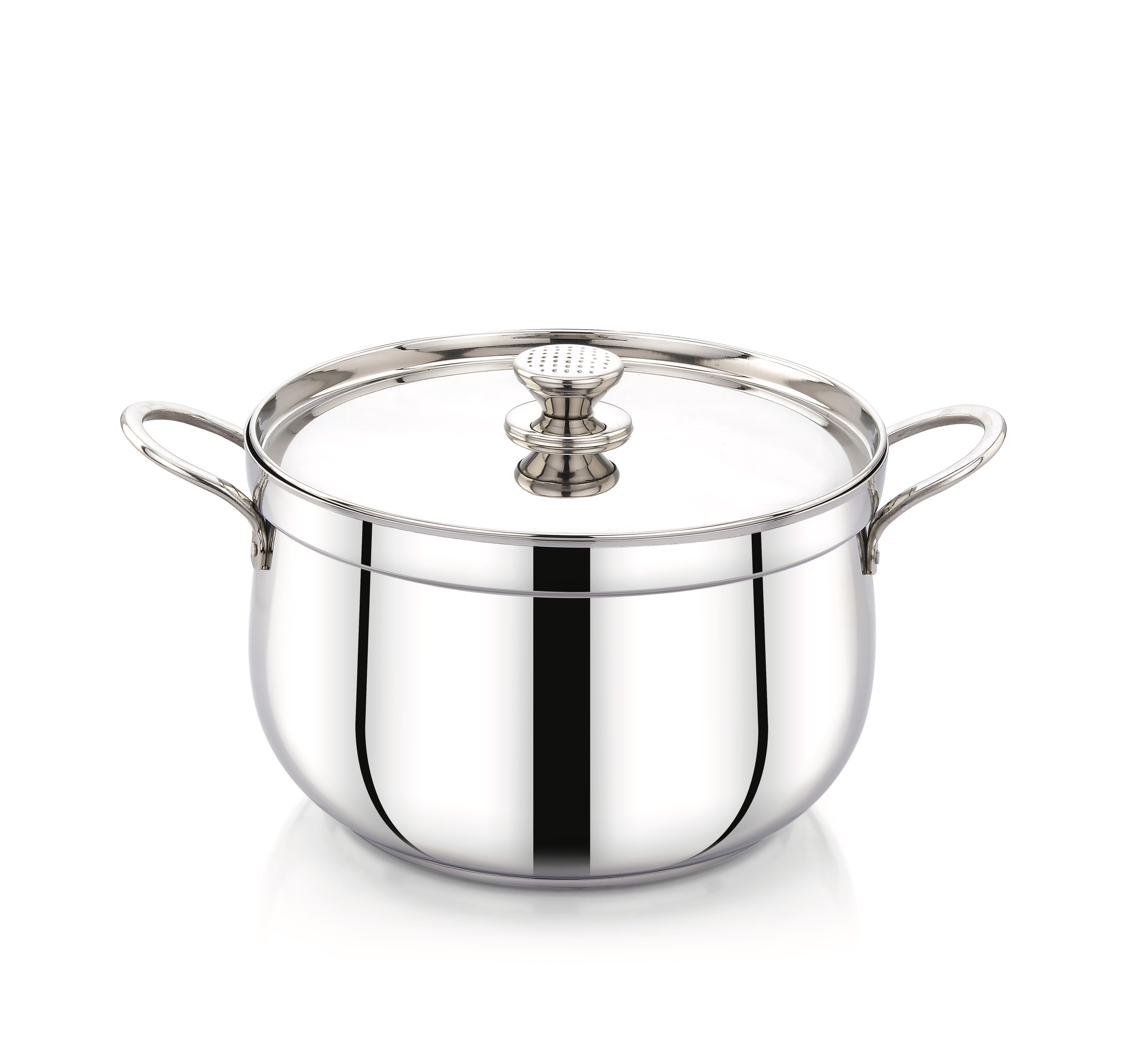 One Pot Wonder  2-in-1 Belly Shape Biryani Pot, Steamer (304 Grade Stainless Steel, 5.5 Litres)