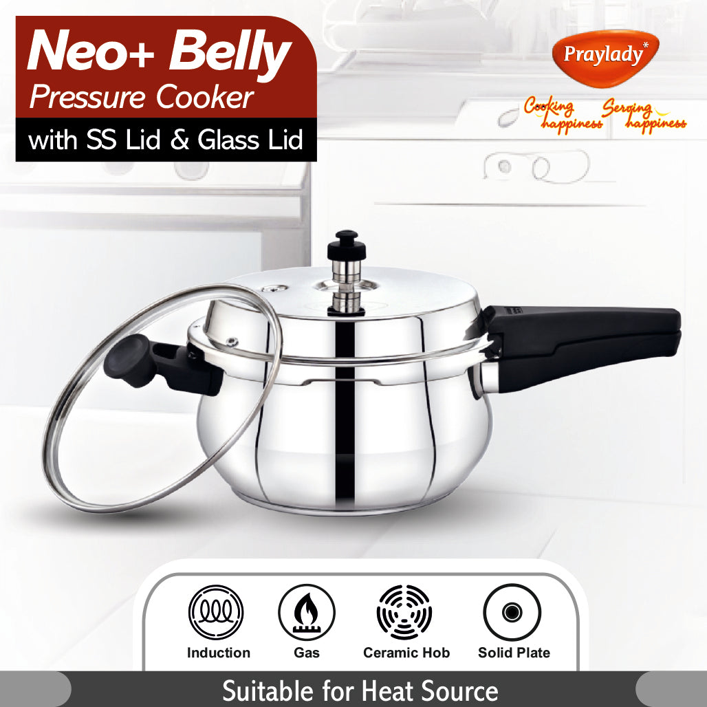 Neo Belly Pressure Cooker with SS Lid