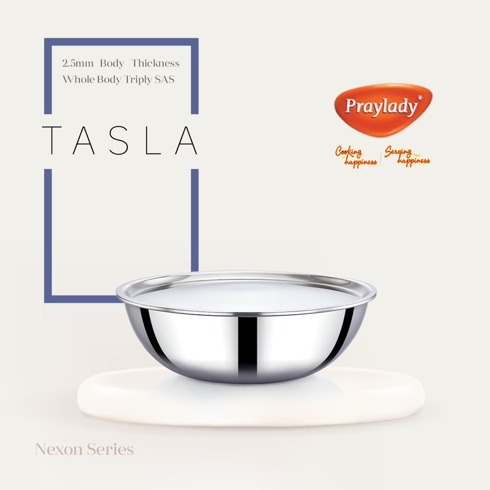 Nexon Triply Stainless Steel Tasla With Lid