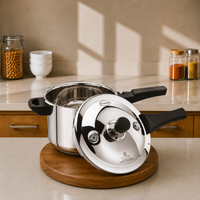 Sleek Stainless Steel Pressure Cooker