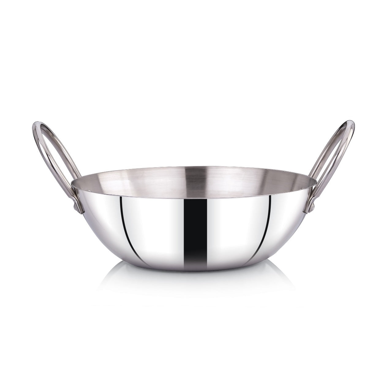 1.5mm thick stainless steel body Kadai