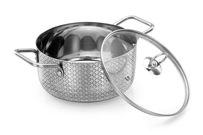 Dura+ Designer SS Stockpot with Glass Lid