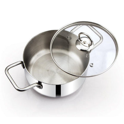 stainless steel Dura Plus Stock Pot with 1 steel lid 