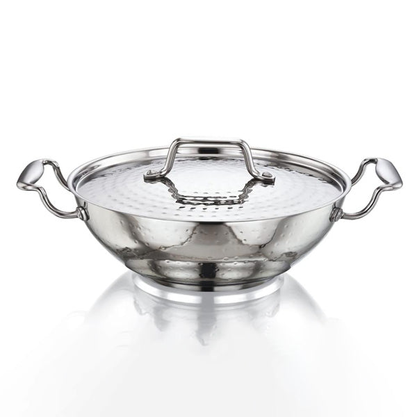  stainless steel kadai with stainless steel lid