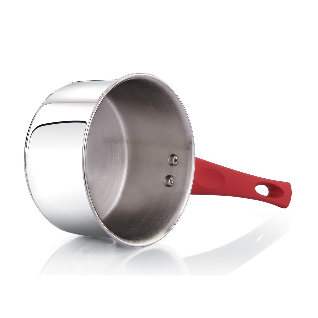 Sleek Stainless Steel Milkpan With Pouring Lip