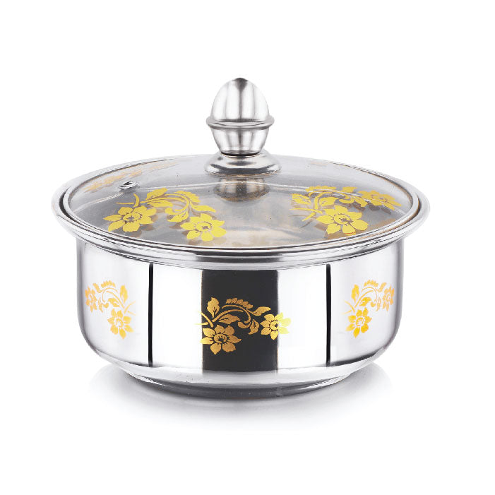 Stainless Steel Hotpot with Glass Lid
